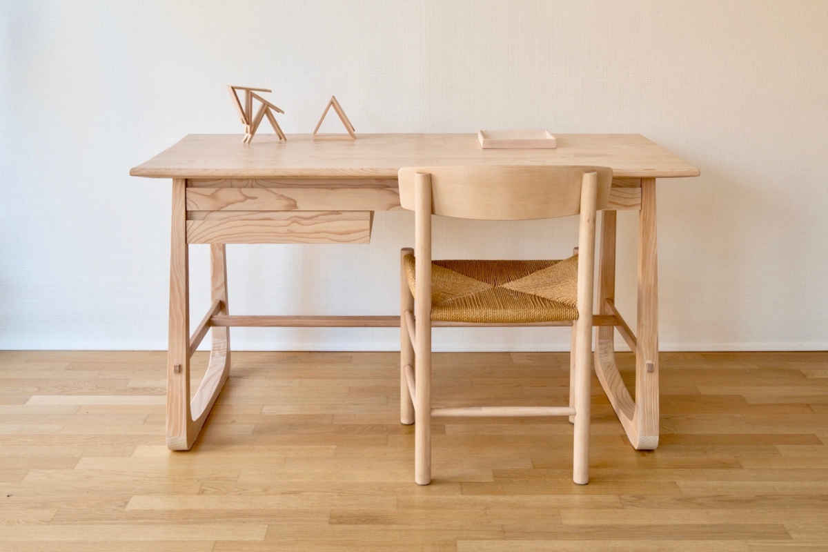 Scrivania in legno Ufficio, Studio, da design stile scandinavo Eldrid +  Sedia da ufficio di design con rotelle